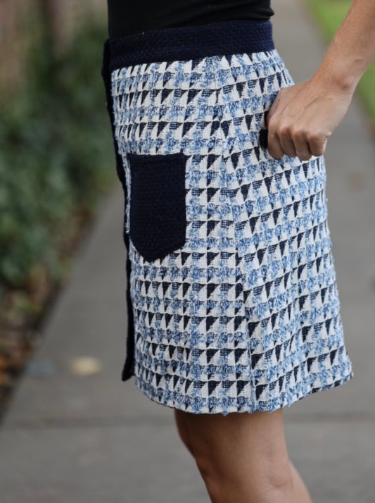 Tweed Plaid Skirt