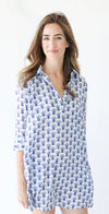 Cate Button Tunic Coverup by navyBLEU