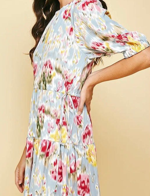 Watercolor Midi Dress