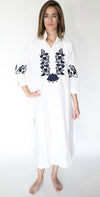 Sara Embroidered Tunic Dress - White