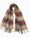 Cashmere Blended Plaid Scarf