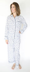 Blue Chetah Long Sleeve/Pant Pajama Set by navyBLEU